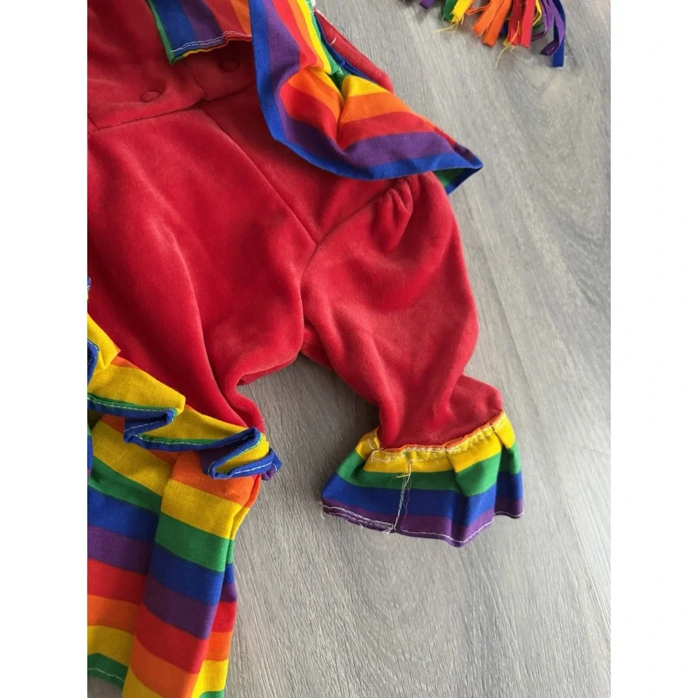 Vintage Simply Basic Infant Rainbow Colorful Clown Halloween Costume Size 0-3 M